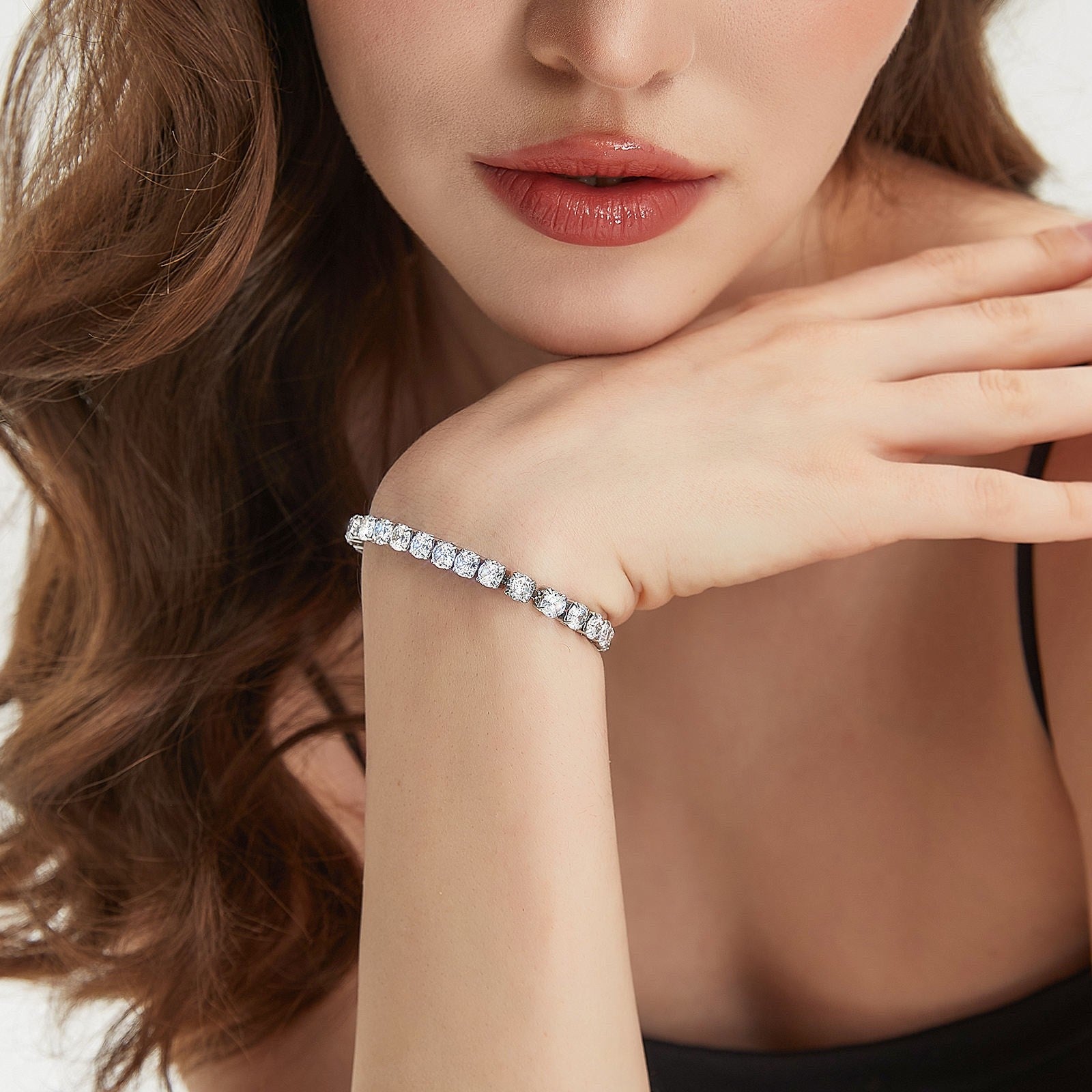 Tennis Bracelet Gold Plated 5ACZ CubicZirconia Adjustable Slider Women jewellery