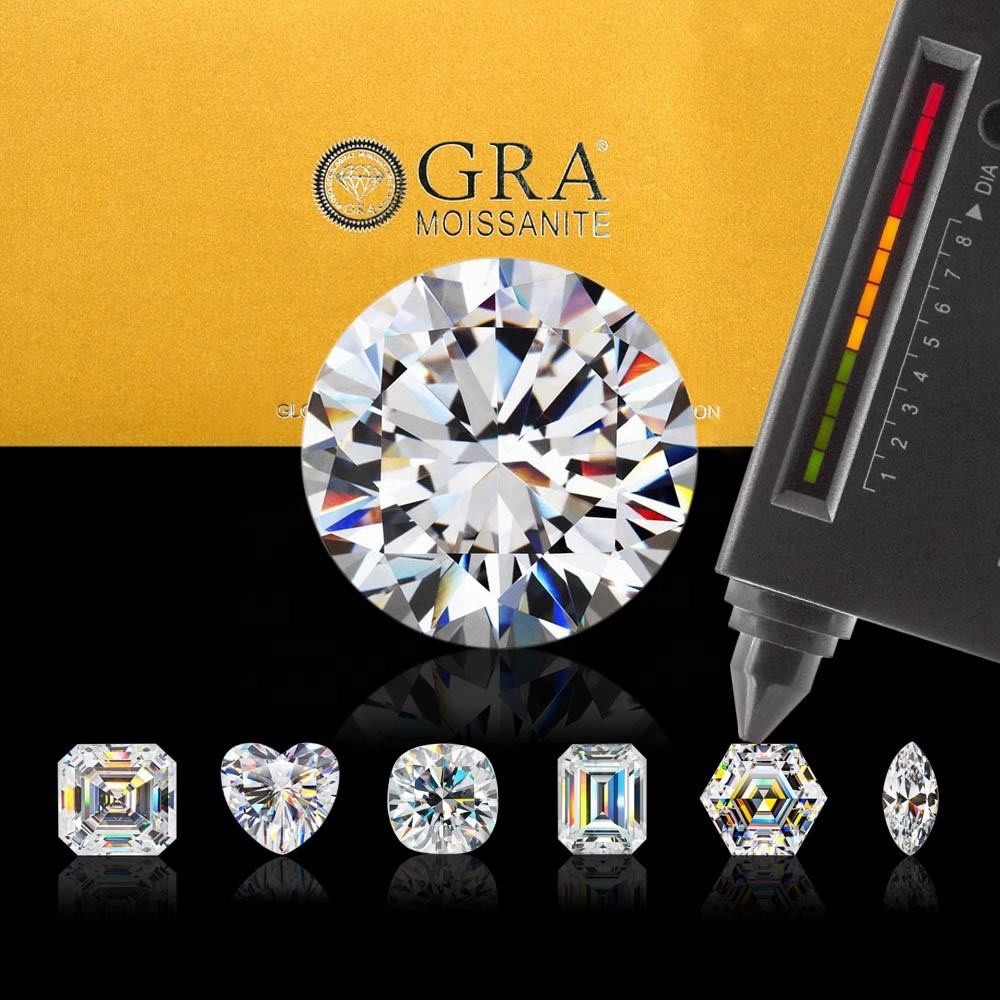 1 Carat Brilliant Cut Moissanite Loose Lab Diamond Alternative VVS Jewelery Stone