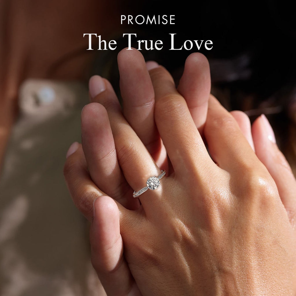 1ct Moissanite Stone Round Brilliant Cut 925 Sterling Silver Women Ring