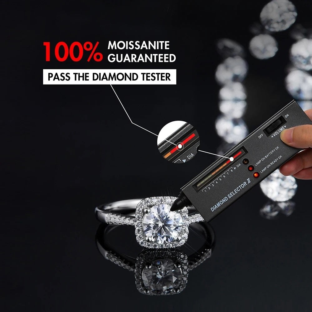 1.0CT Mossanite VVS Women Jewelry Gift 925 Silver GRA Certified Oval Cut