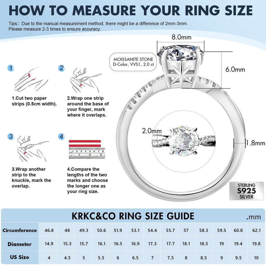1ct Moissanite Stone Round 925 Silver White Gold Plated VVS GRA Certificate