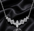 2.8CT Moissanite Necklace 7 Stone VVS1 Clarity 925 Silver White Gold Plated