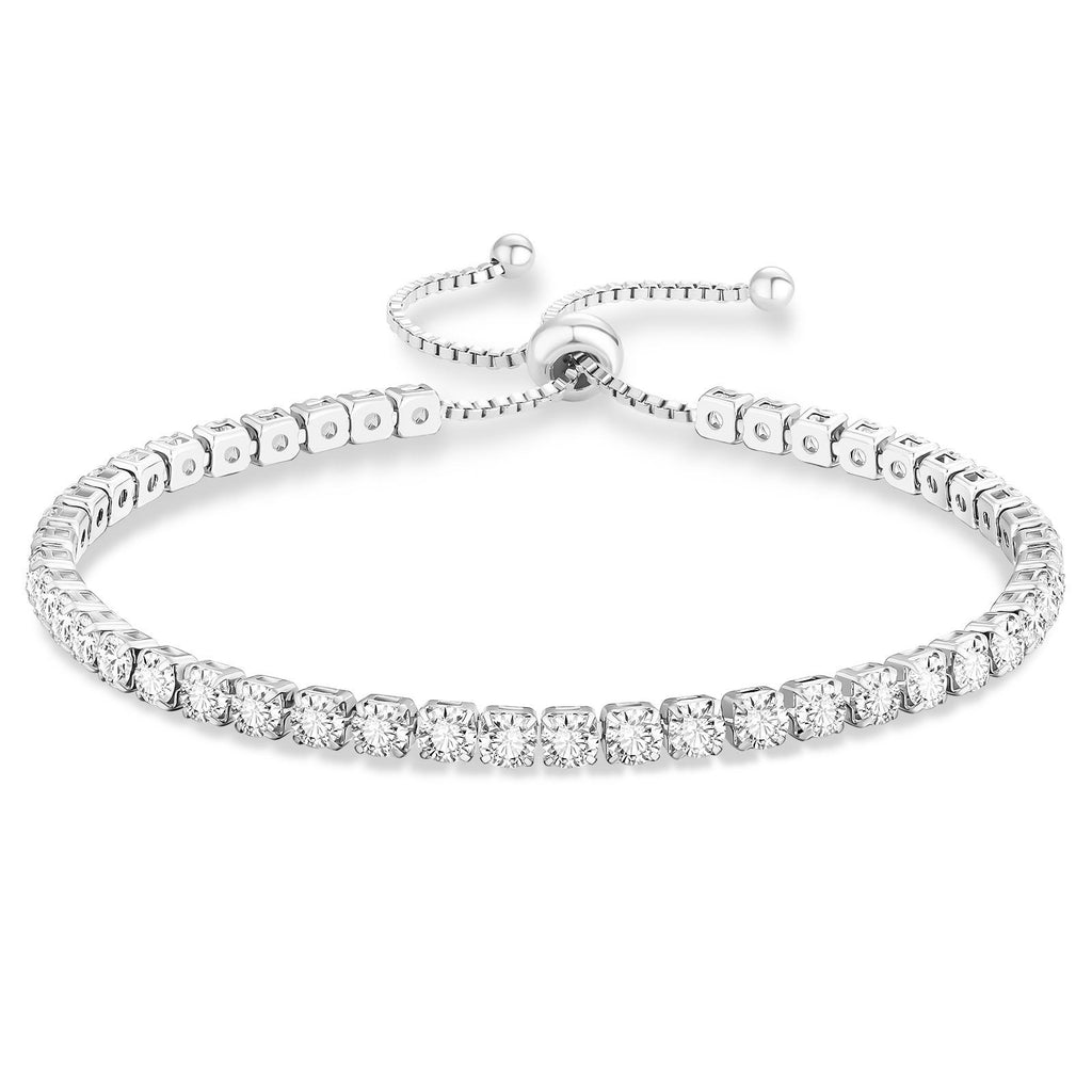 Tennis Bracelet Gold Plated 5ACZ CubicZirconia Adjustable Slider Women jewellery