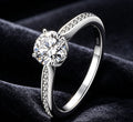 1ct Moissanite Stone Round Brilliant Cut 925 Sterling Silver Women Ring